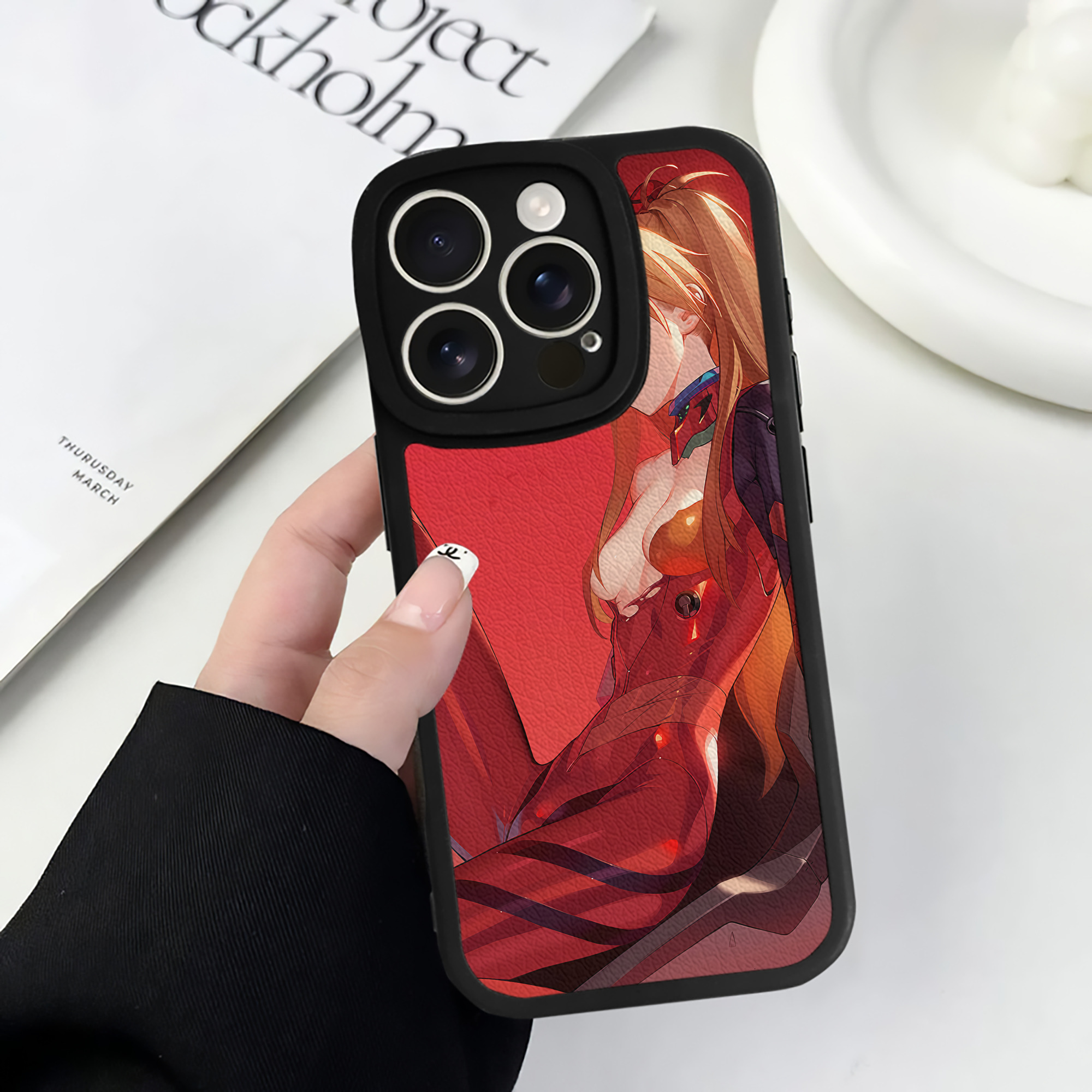 （画像用） EVA 新世紀エヴァンゲリオン 【iPhone 16シリーズ対応】シリコンスマホケース（レザー調） 材質：シリコン